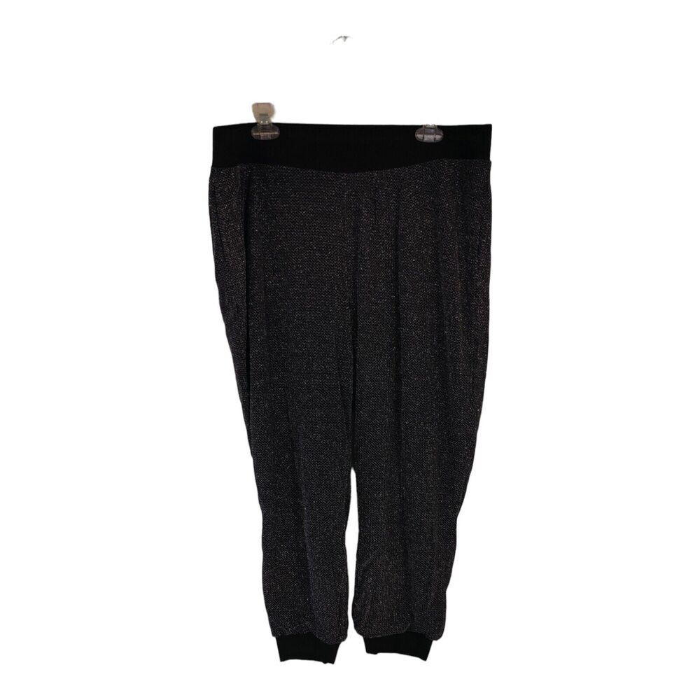 TORRID Women's Plus Relaxed Fit Jogger Pant Shimmer Sparkly Party Black 2X